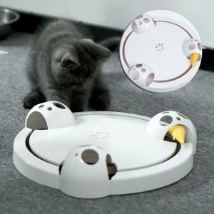 Electric Cat Toy Wheel Crazy White Cat Catching Mouse Automatic Turntable Cats Toys