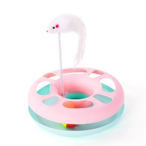 Puzzle Play Plate, Bell Ball, Funny Cat Toy, Circular Track