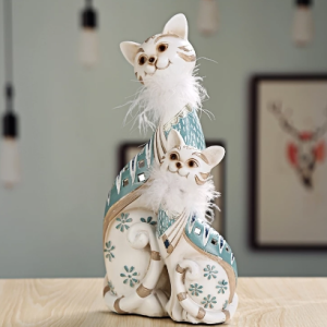 Cute Cat Decoration Desktop Creative Home Accessories Living Room Wine Cabinet Porch Decoration