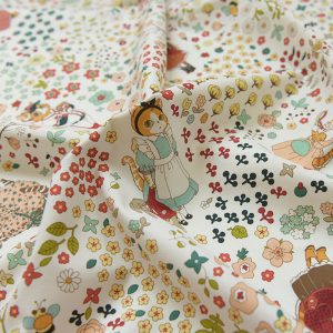 Cartoon Printing And Dyeing Latte Cat 20’s Cotton Fabric